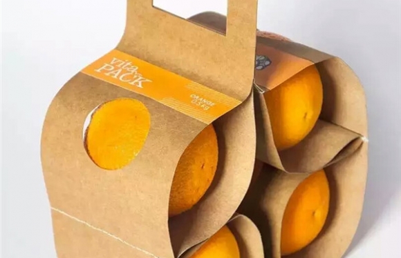 原來(lái)橙子還可以這么包裝，牛皮紙水果包裝鑒賞